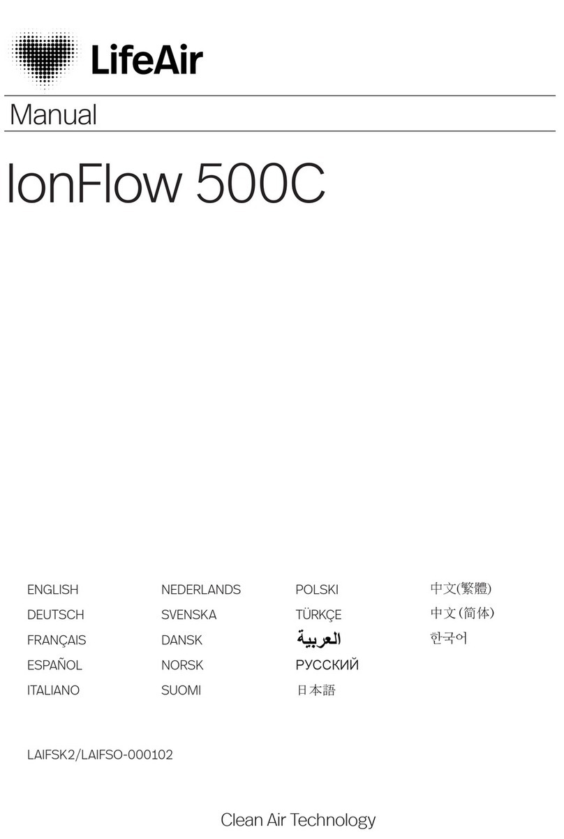 LIFEAIR IonFlow 500C manual