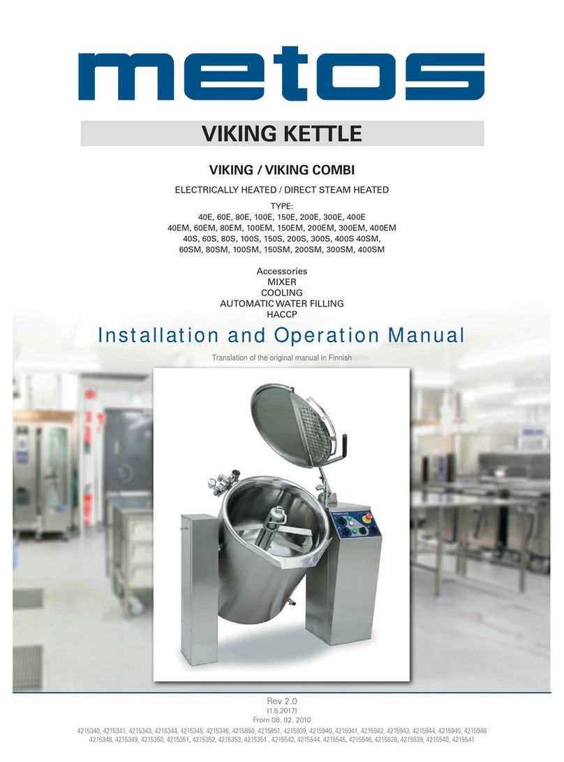 Metos 40E Installation and operation manual