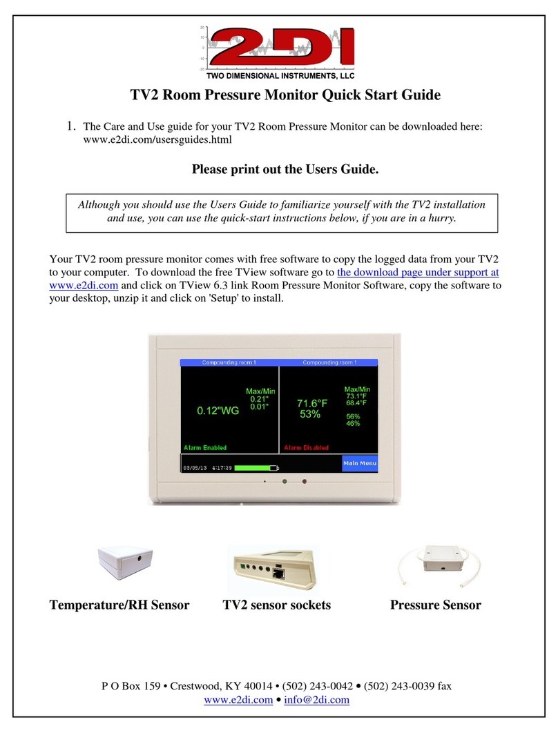 TWO DIMENSIONAL INSTRUMENTS TV2 quick start guide