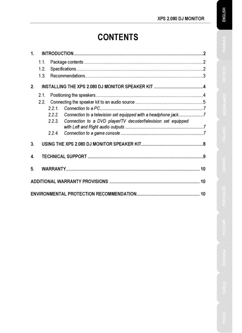 Guillemot Corporation XPS 2.080 DJ MONITOR SPEAKER KIT manual