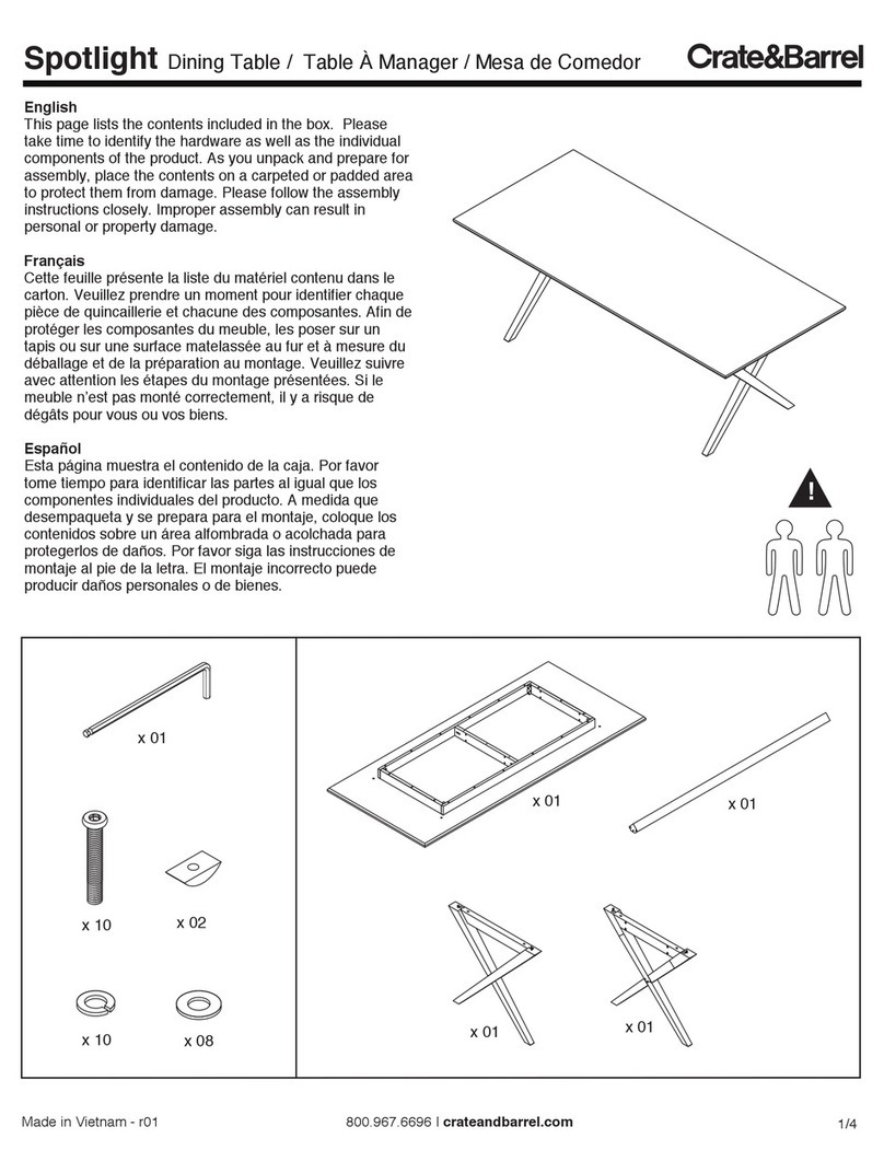 Crate&Barrel Spotlight User manual Crate&Barrel Spotlight User manual
