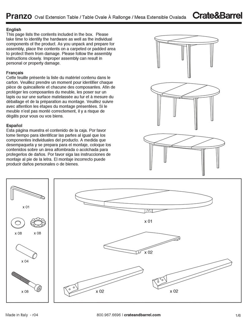 Crate&Barrel Pranzo User manual