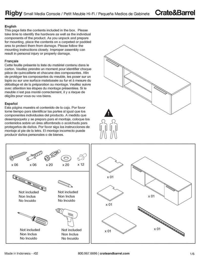 Crate&Barrel Rigby User manual Crate&Barrel Rigby User manual