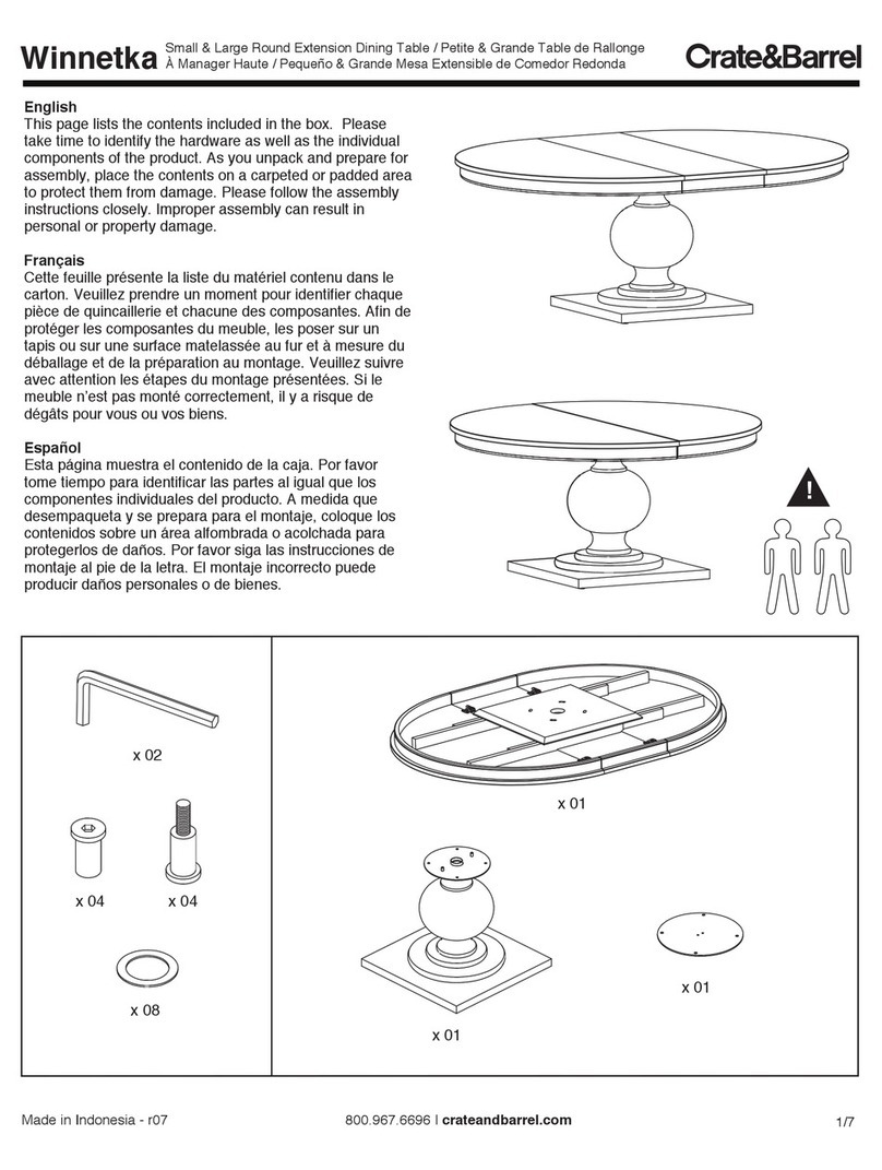 Crate&Barrel Winnetka User manual Crate&Barrel Winnetka User manual