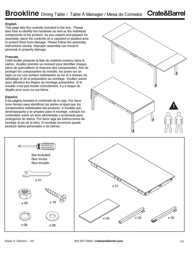 Crate&Barrel Brookline User manual Crate&Barrel Brookline User manual