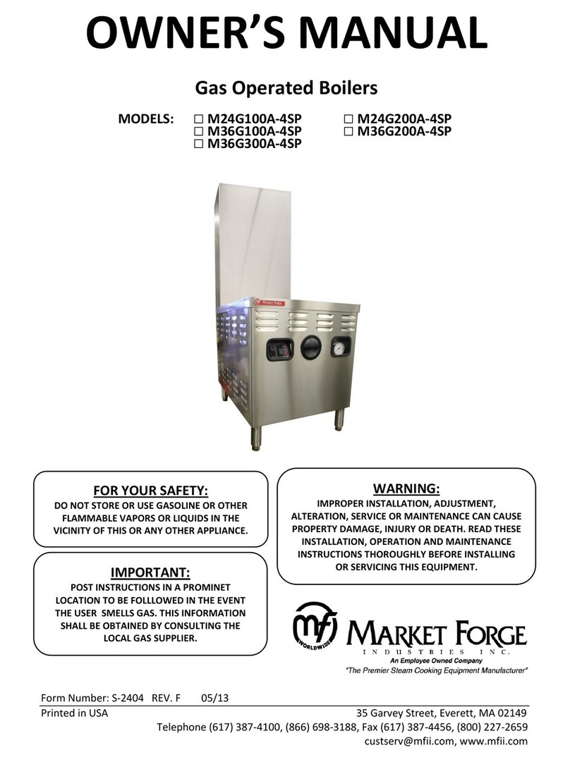 Market Forge Industries M24G100A-4SP owner's manual