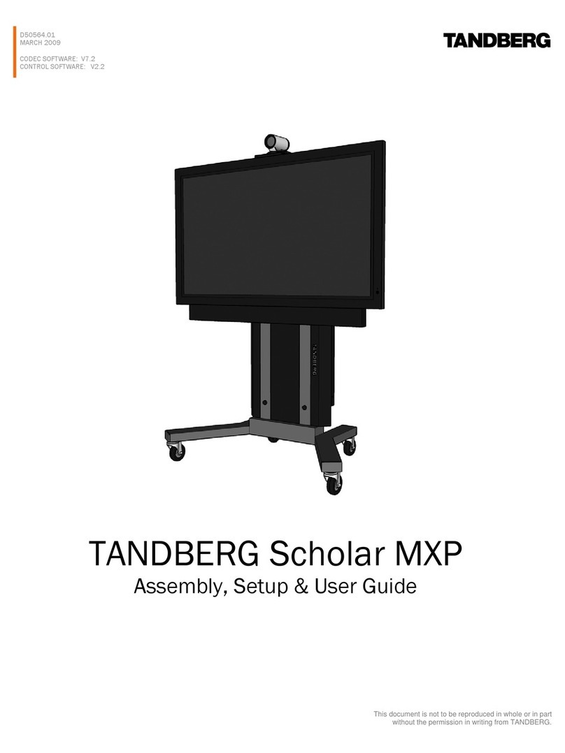 TANDBERG Scholar MXP Assembly, setup & user guide TANDBERG Scholar MXP Assembly, setup & user guide