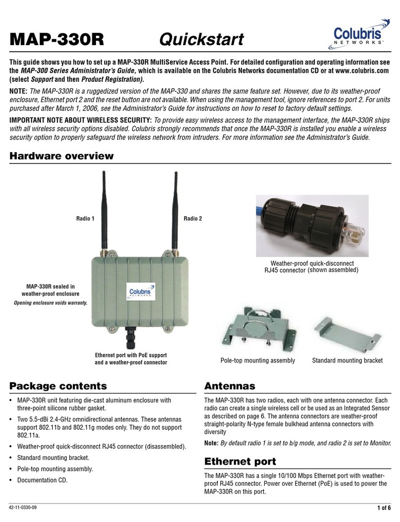 Colubris Networks MARP-330r quick start guide Colubris Networks MARP-330r quick start guide