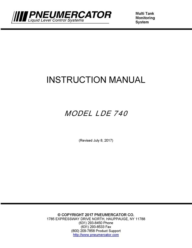 Pneumercator LDE740 instruction manual Pneumercator LDE740 instruction manual