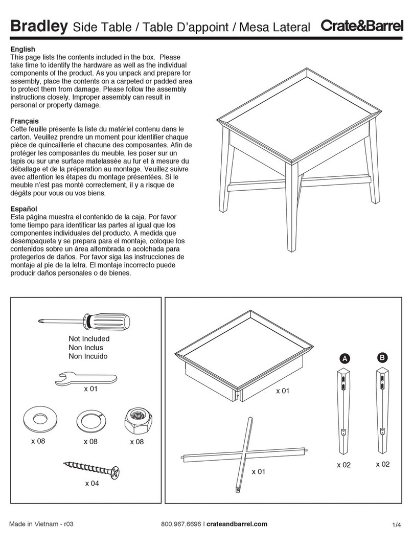 Crate&Barrel Bradley User manual
