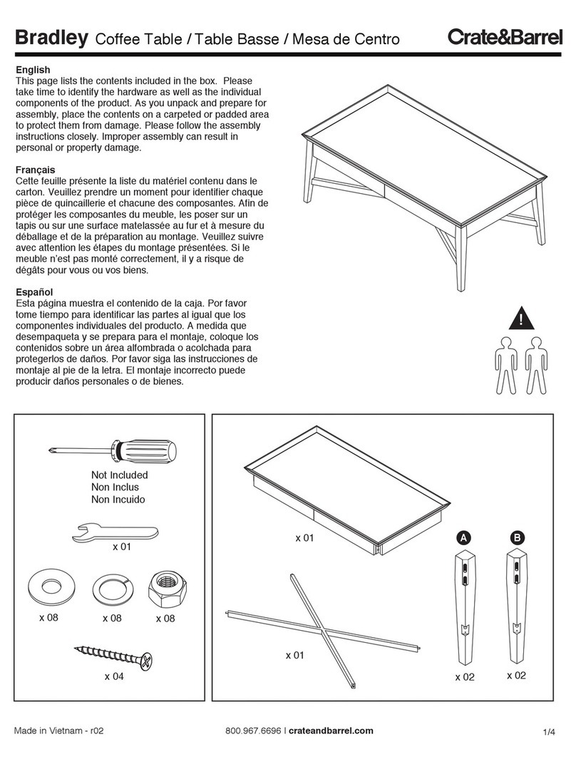 Crate&Barrel Bradley User manual