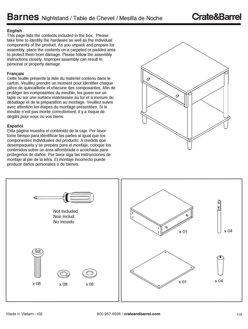 Crate&Barrel Barnes User manual