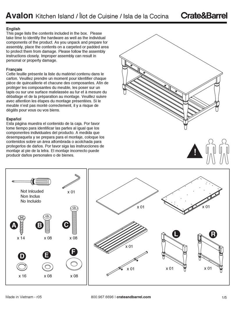 Crate&Barrel Avalon User manual