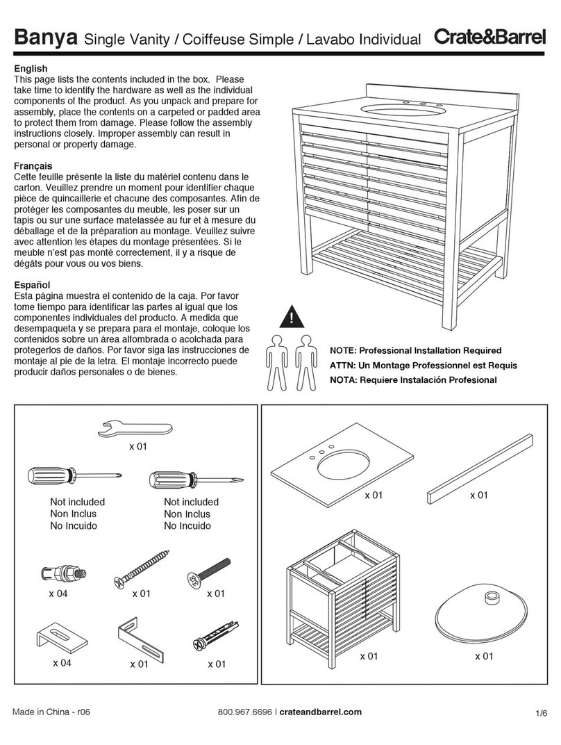 Crate&Barrel Banya User manual Crate&Barrel Banya User manual