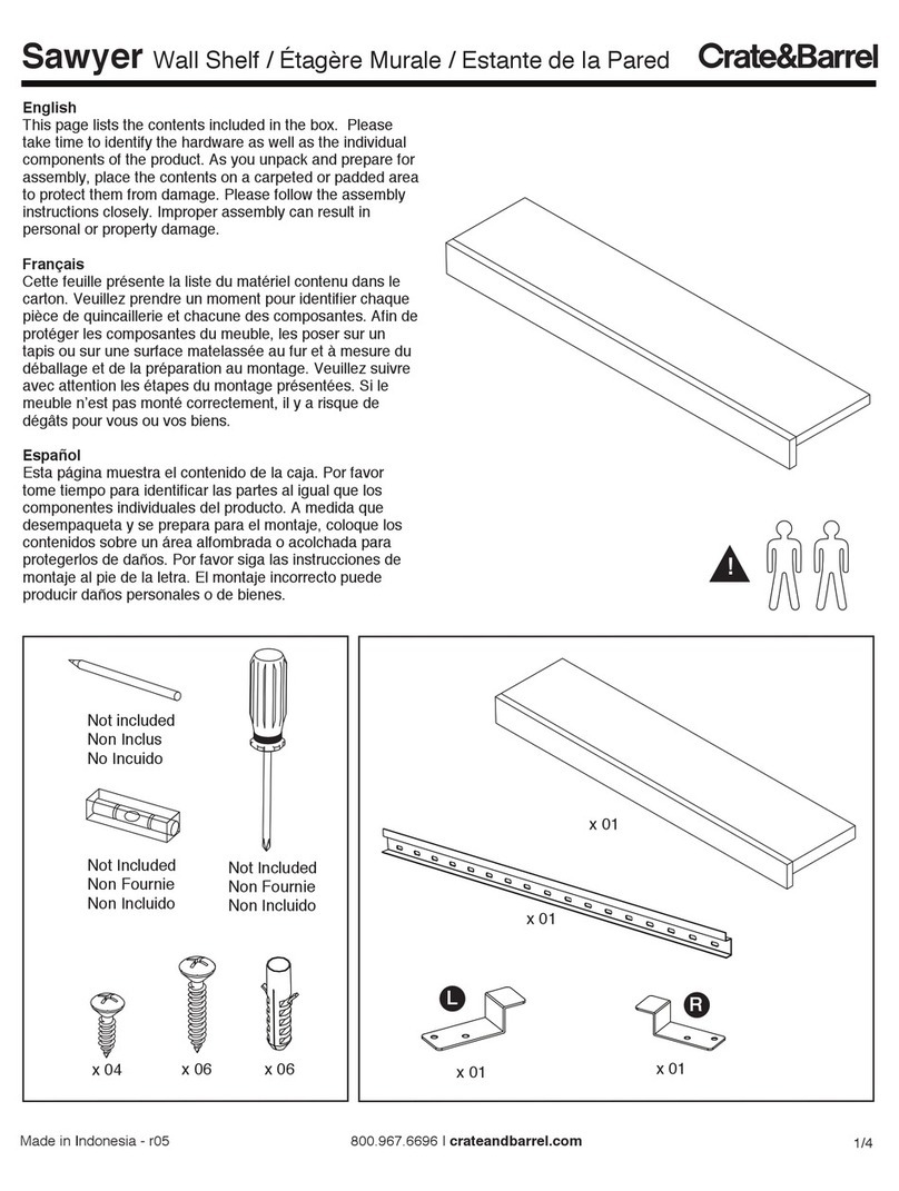Crate&Barrel Sawyer User manual
