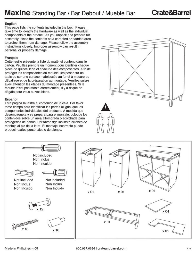 Crate&Barrel Maxine User manual Crate&Barrel Maxine User manual