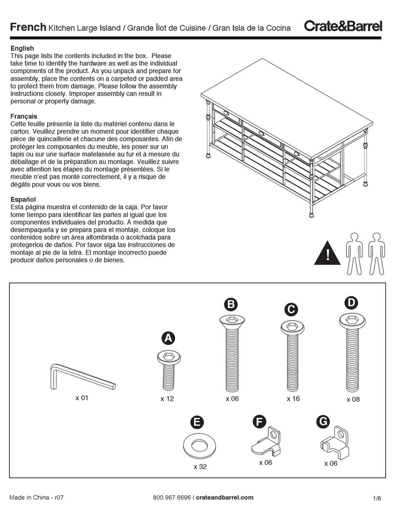 Crate&Barrel French User manual Crate&Barrel French User manual