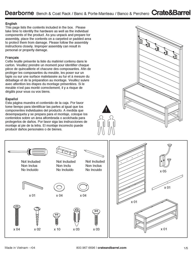 Crate&Barrel Dearborne User manual Crate&Barrel Dearborne User manual