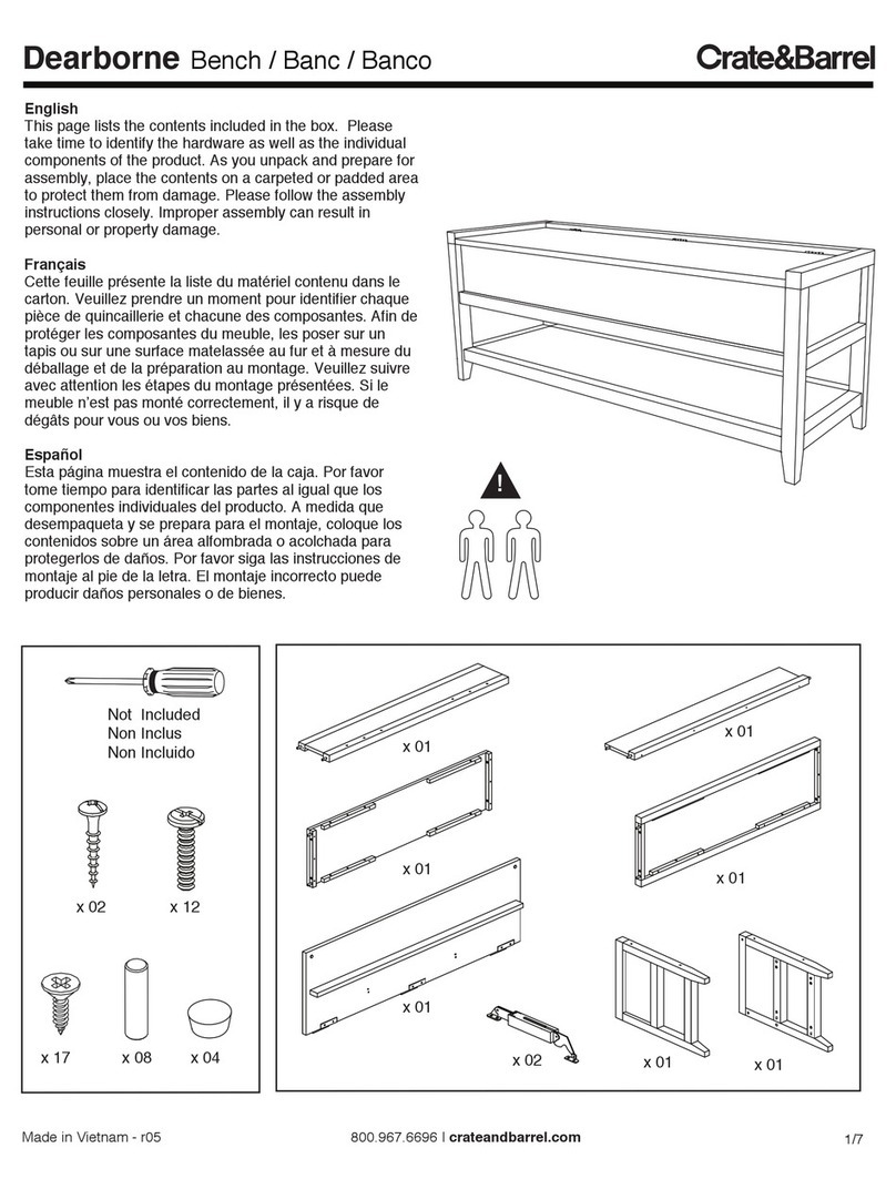 Crate&Barrel Dearborne User manual Crate&Barrel Dearborne User manual