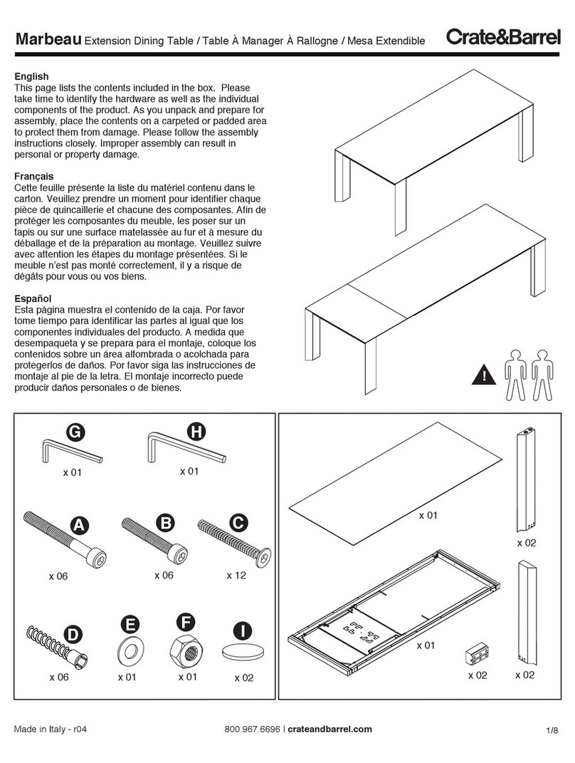 Crate&Barrel Marbeau User manual Crate&Barrel Marbeau User manual