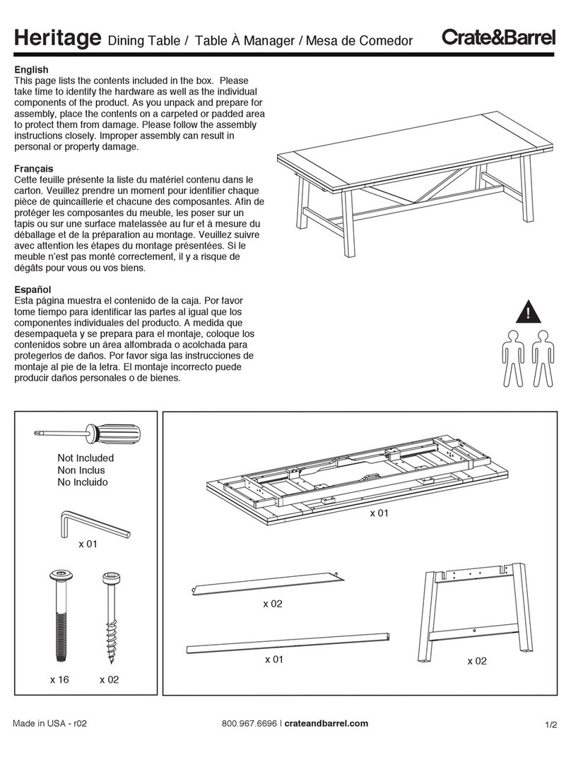 Crate&Barrel Heritage User manual
