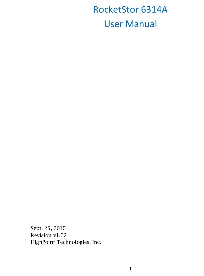 HightPoint Technologies RocketStor 6314A user manual
