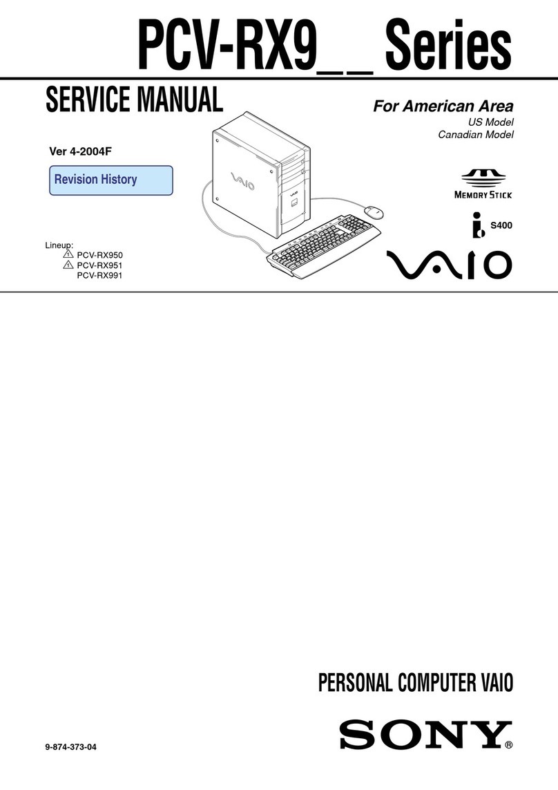 Sony VAIO PCV-RX950 User manual