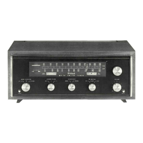 McIntosh MR 74 owner's manual