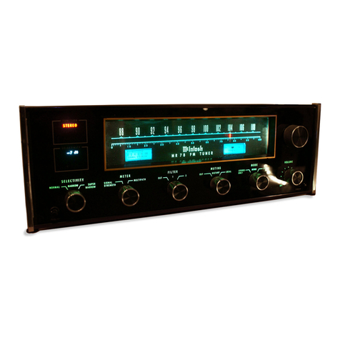 McIntosh MR 78 User manual