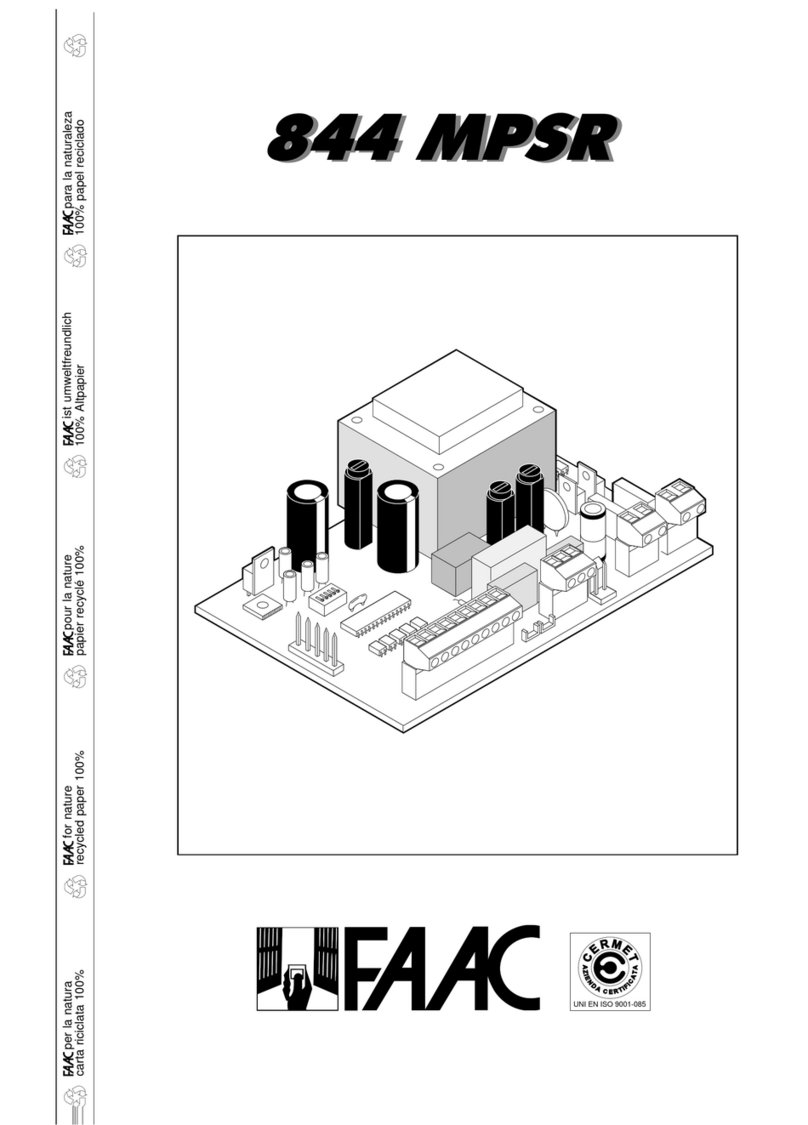 FAAC 844 MPSR User manual