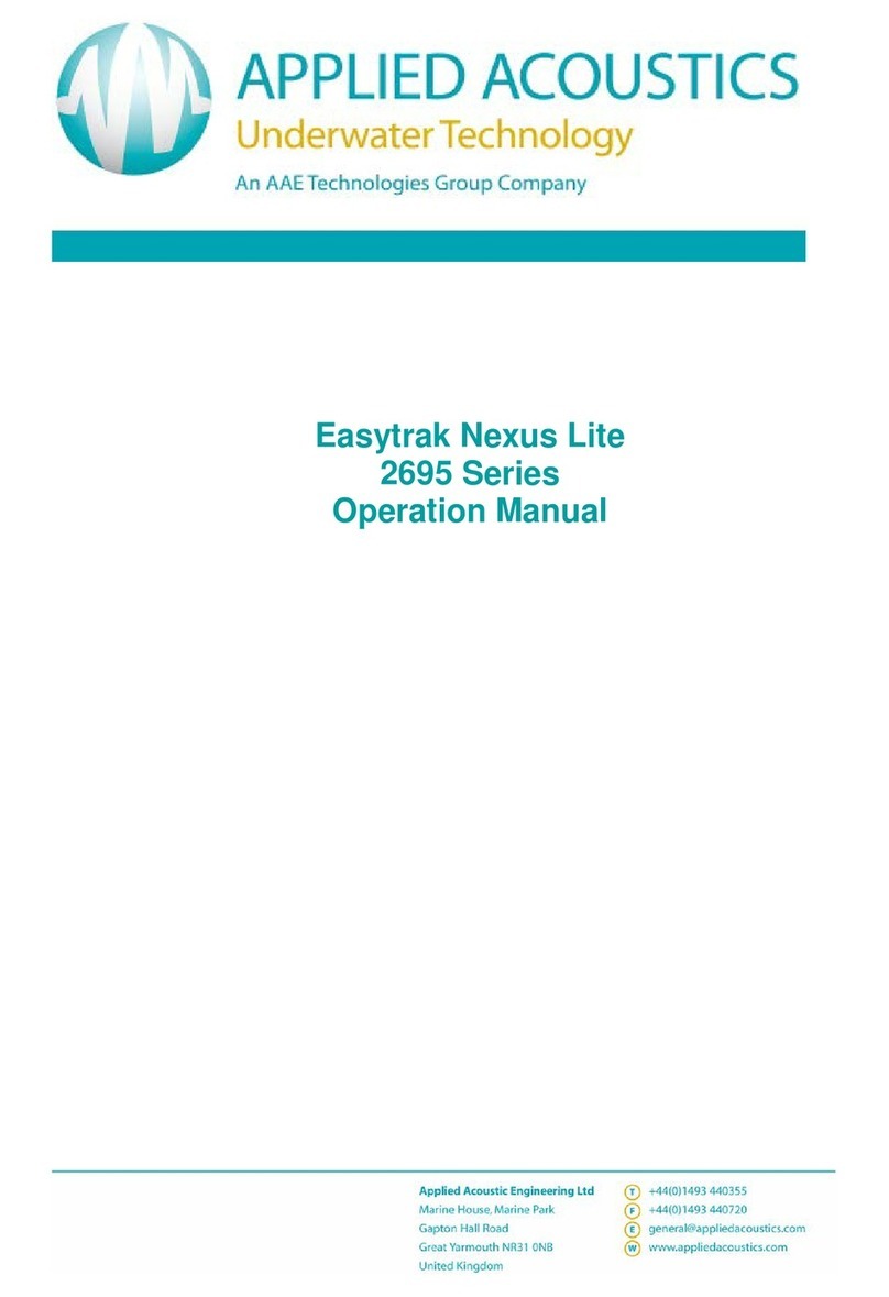 APPLIED ACOUSTICS SYSTEMS Easytrak Nexus Lite 2695 Operation manual APPLIED ACOUSTICS SYSTEMS Easytrak Nexus Lite 2695 Operation manual