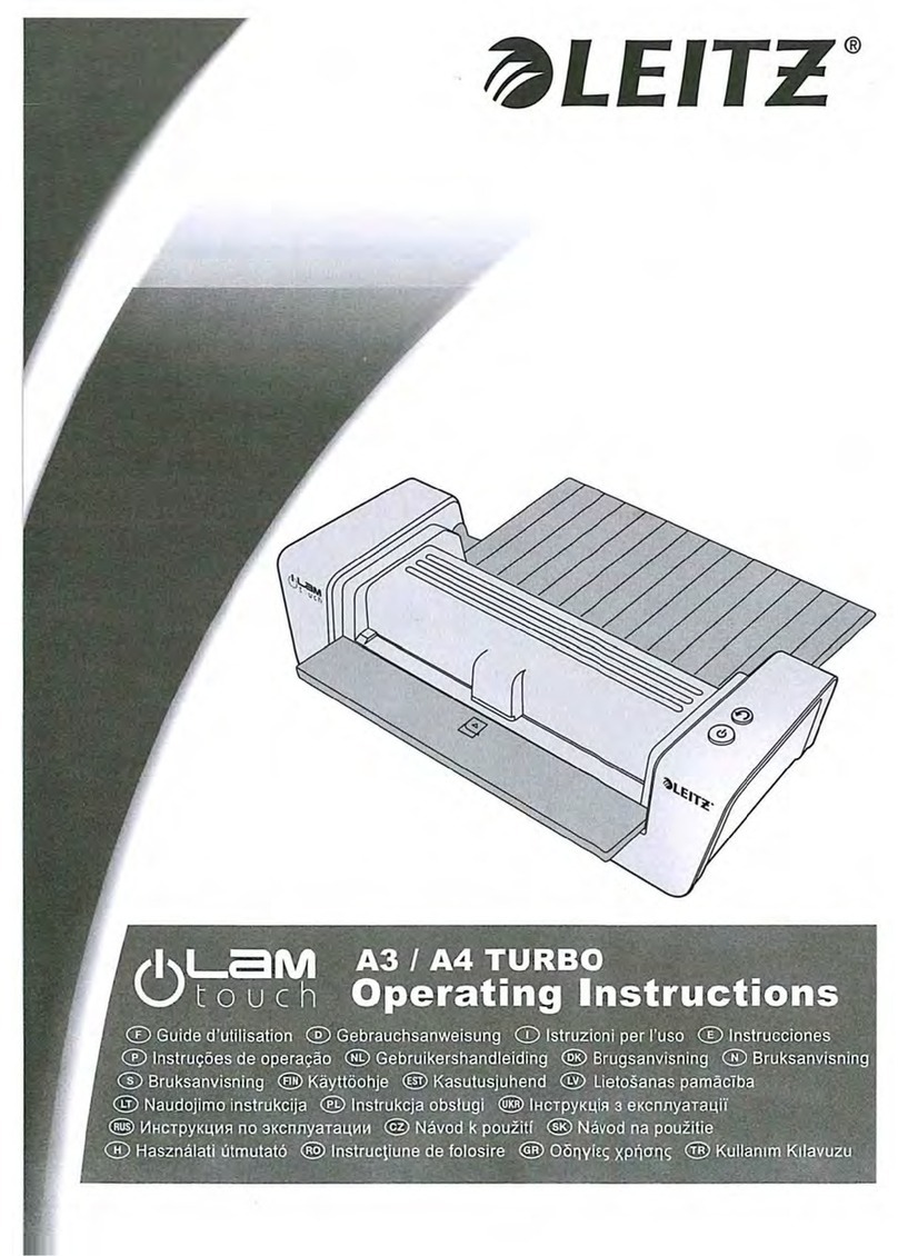 LEITZ iLAM touch A4 turbo User manual LEITZ iLAM touch A4 turbo User manual
