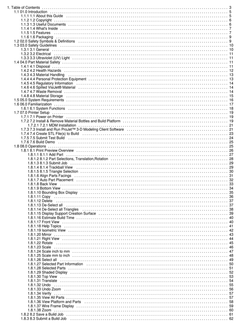 3D Corporation ProJet 5000 manual