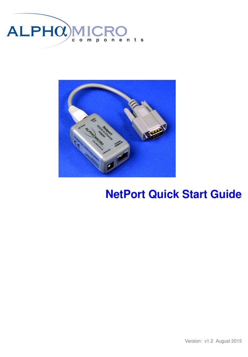 Alpha Micro components NetPort quick start guide