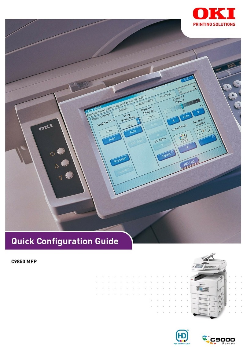 Oki C9850 MFP Quick configuration guide