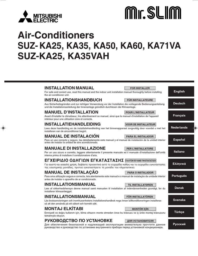 Mitsubishi Electric Mr.Slim SUZ-KA71VA User manual Mitsubishi Electric Mr.Slim SUZ-KA71VA User manual