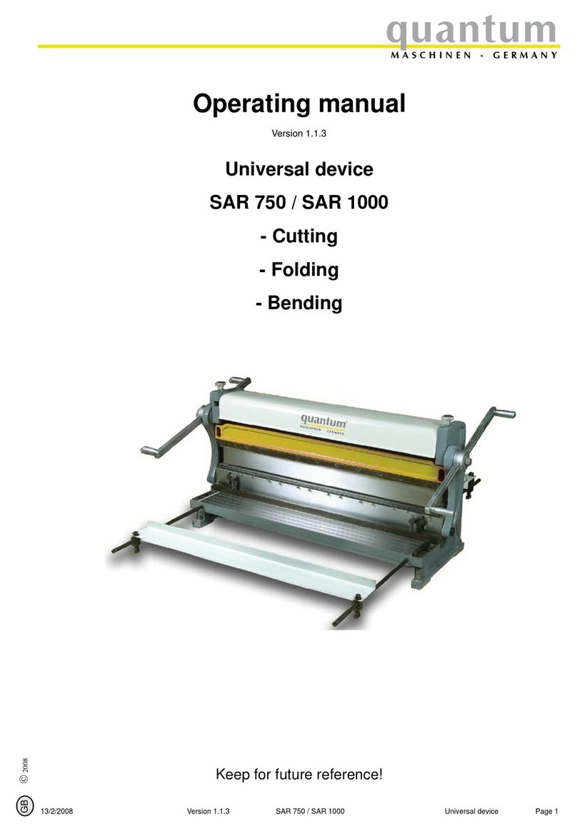 Quantum SAR 750 operating manual