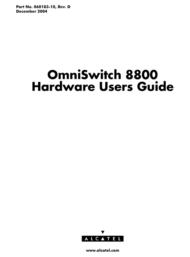 Alcatel OmniSwitch 8800 Hardware user's guide