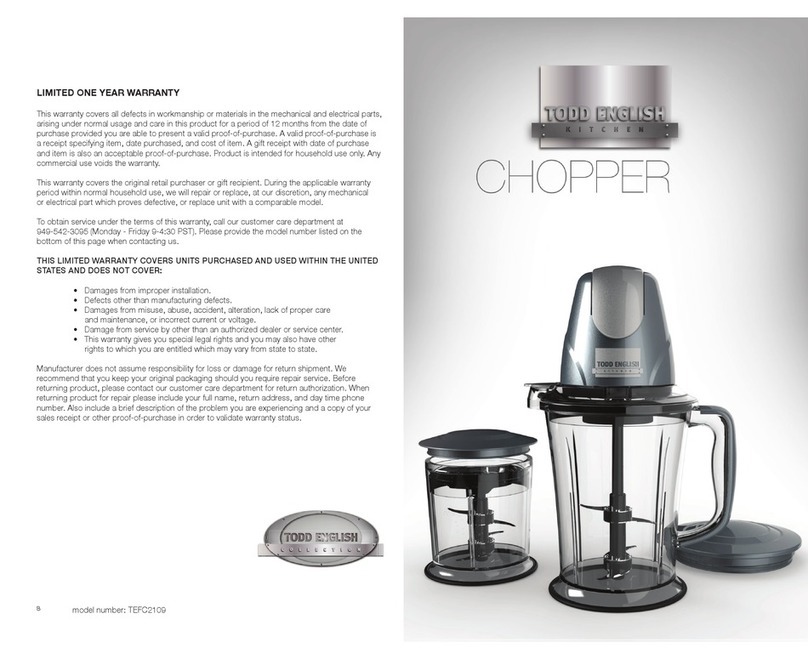 Todd English TEFC2109 manual