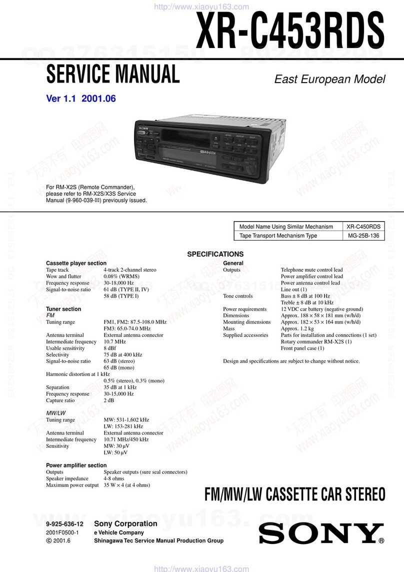 Sony XR-C453RDS User manual