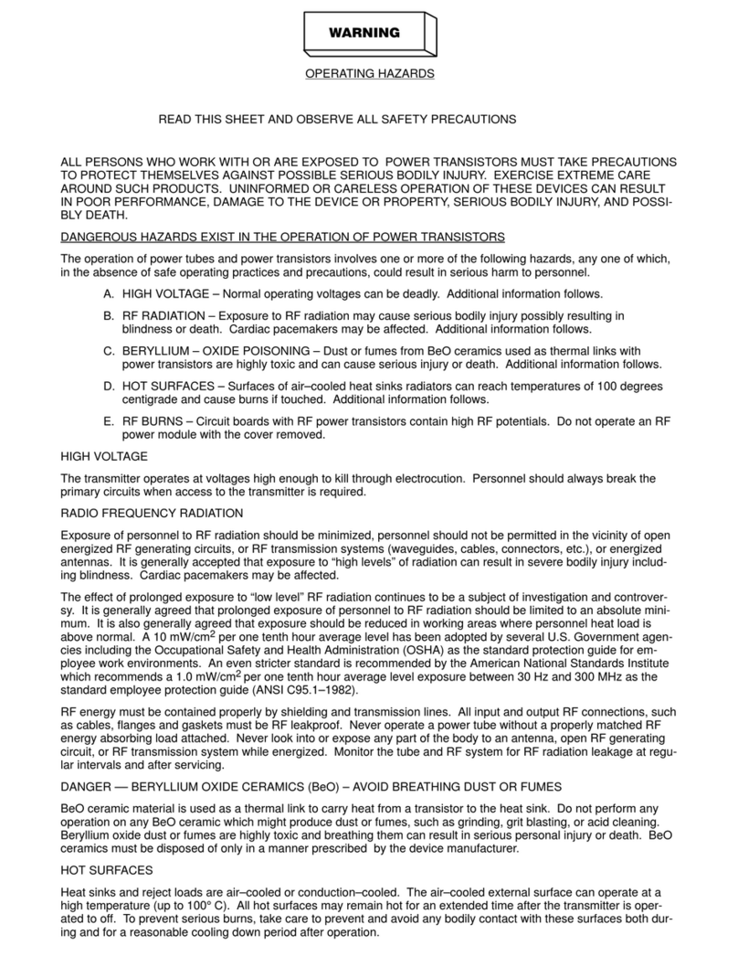 Broadcast Electronics AM-2.5E user manual Broadcast Electronics AM-2.5E user manual