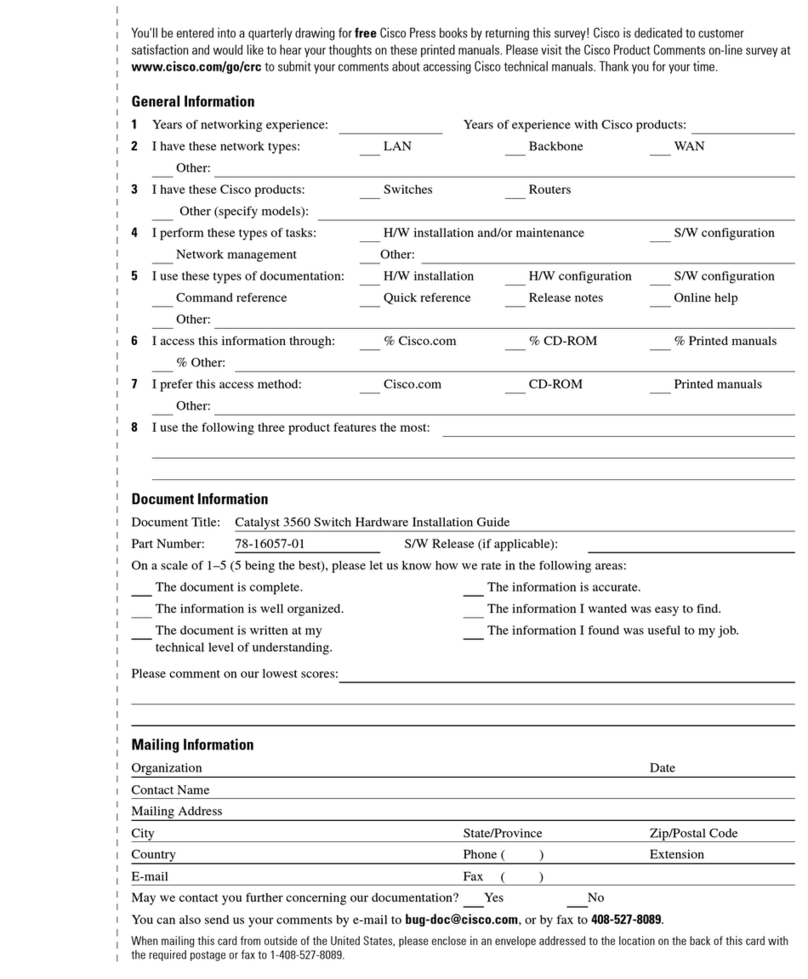 Cisco Catalyst 3560 Manual