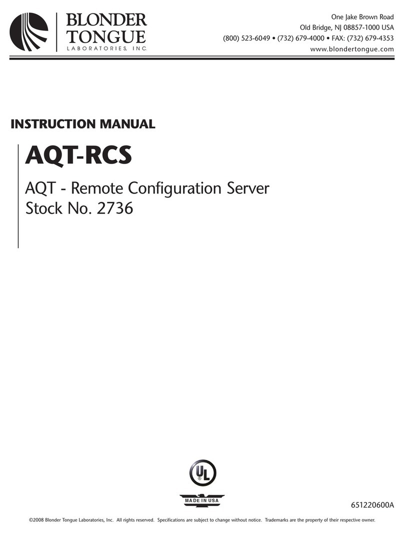 Blonder tongue AQT-RCS instruction manual