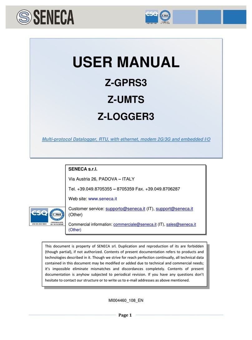 Seneca Z-LOGGER3 User manual Seneca Z-LOGGER3 User manual