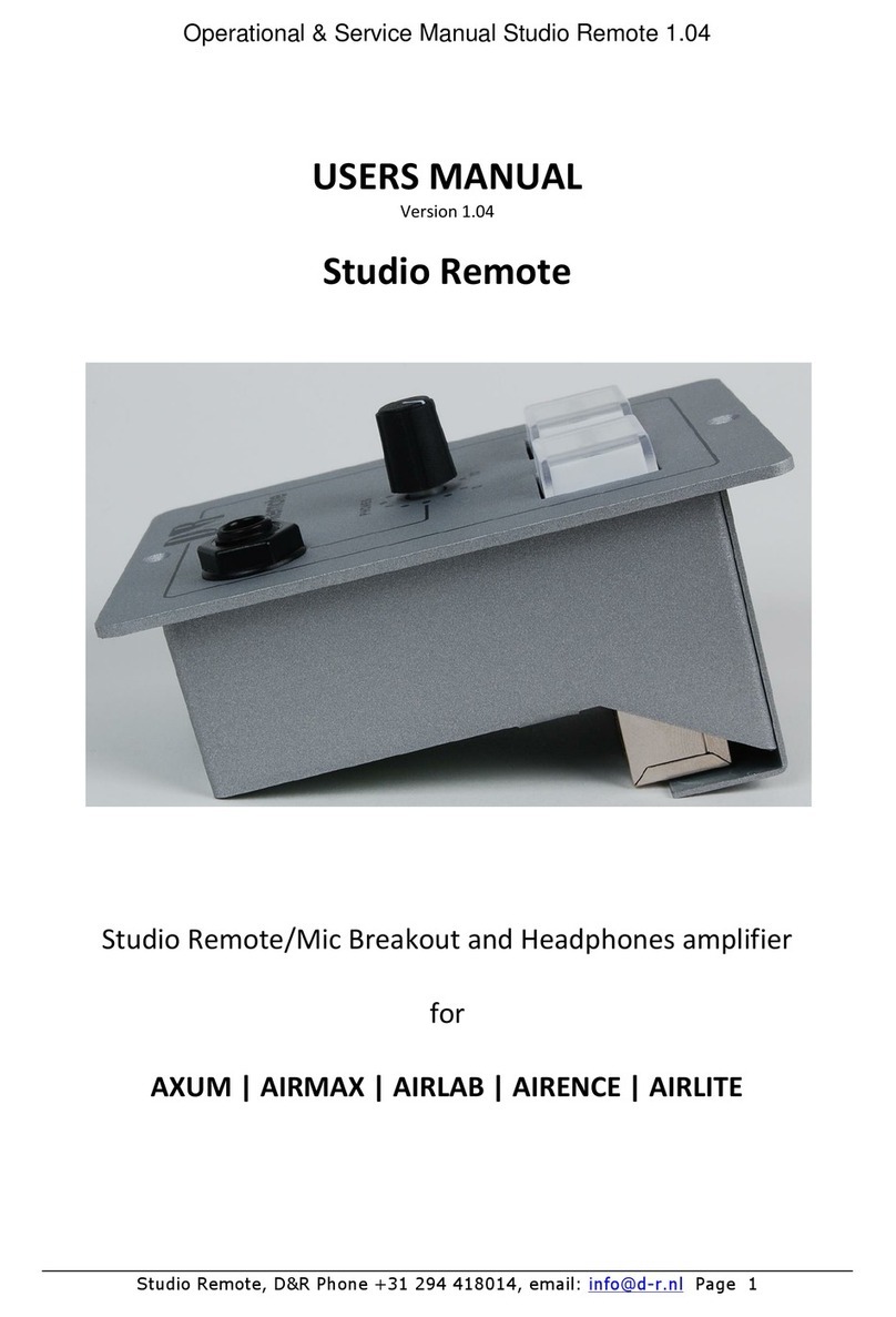 D&R Studio Remote user manual