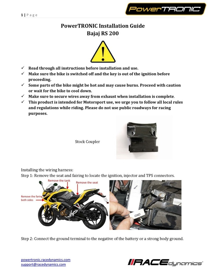 Power Tronic Bajaj RS 200 installation guide Power Tronic Bajaj RS 200 installation guide