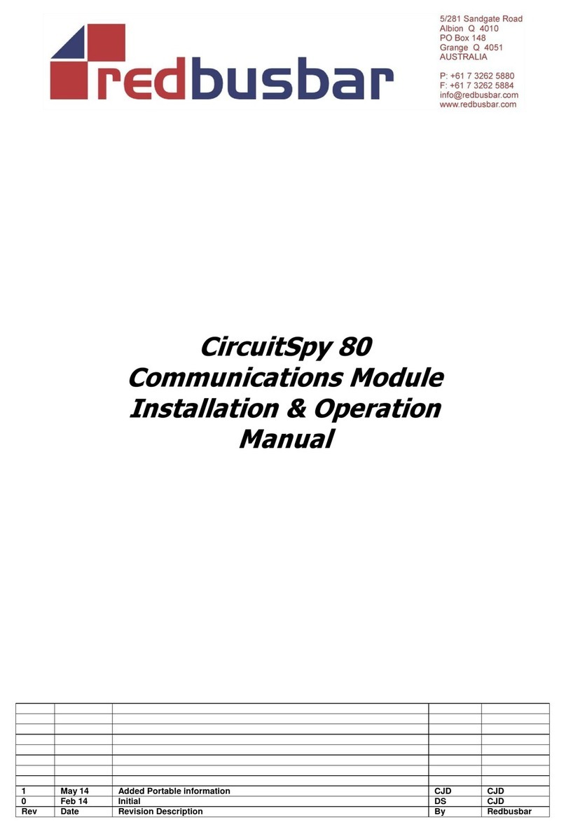 Redbusbar CircuitSpy 80 Installation and operation manual