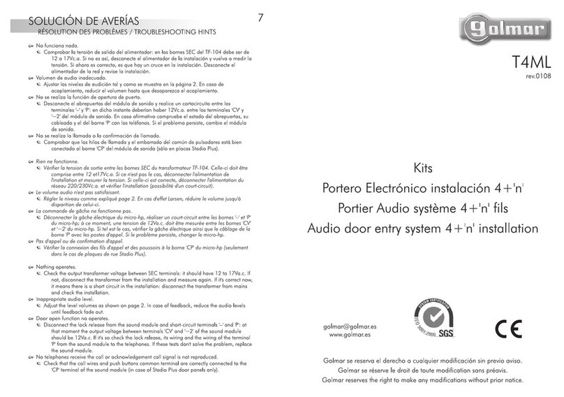 golmar T4ML User manual