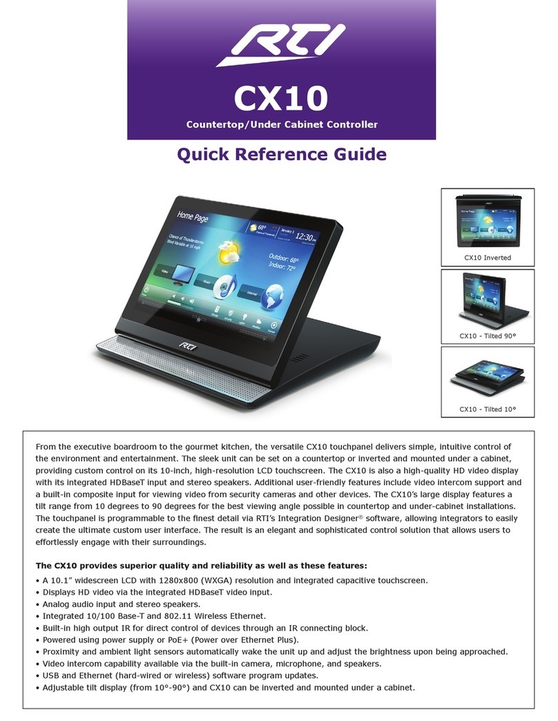 RTI CX10 Quick reference guide