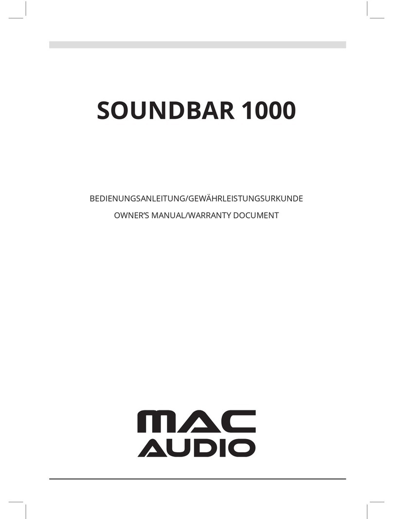 MAC Audio Sounbar1000 owner's manual
